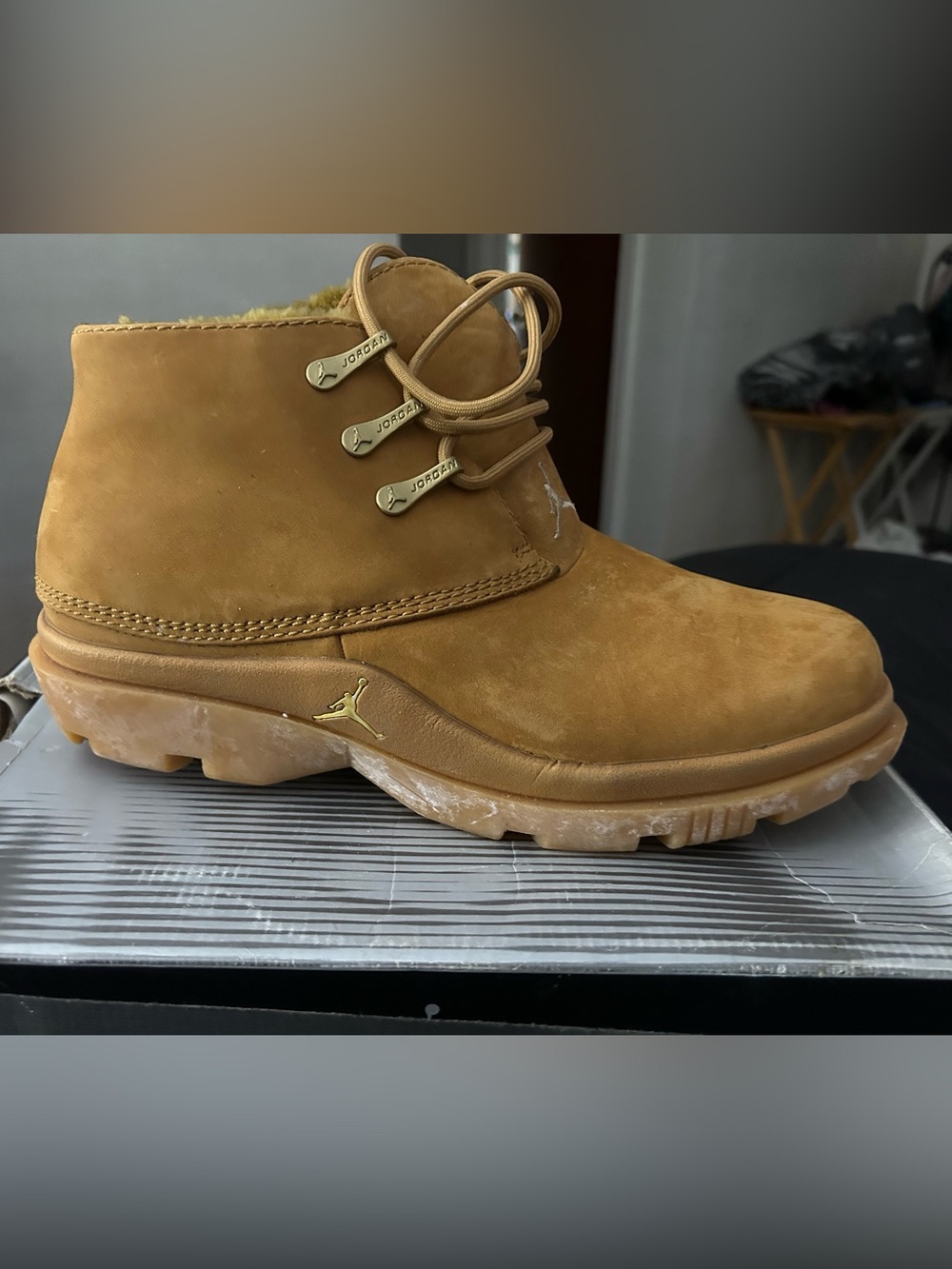 Jordan Men's Wheat/Tan Suede Lace-Up Boot